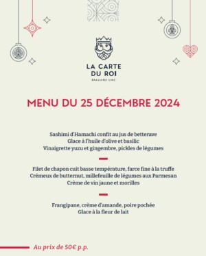 Menu de Noël 2024