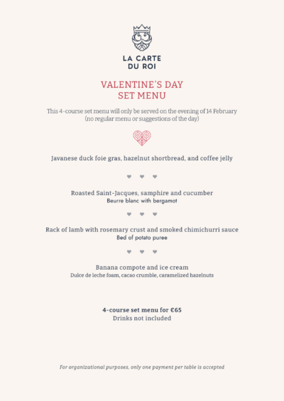 Valentine's day - La Carte du Roi